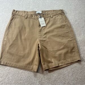 New Peter Millar Tan Flat Front Men Shorts size 36